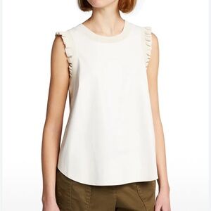 Cinq a Sept Lenore Sleeveless
Faux Leather Top